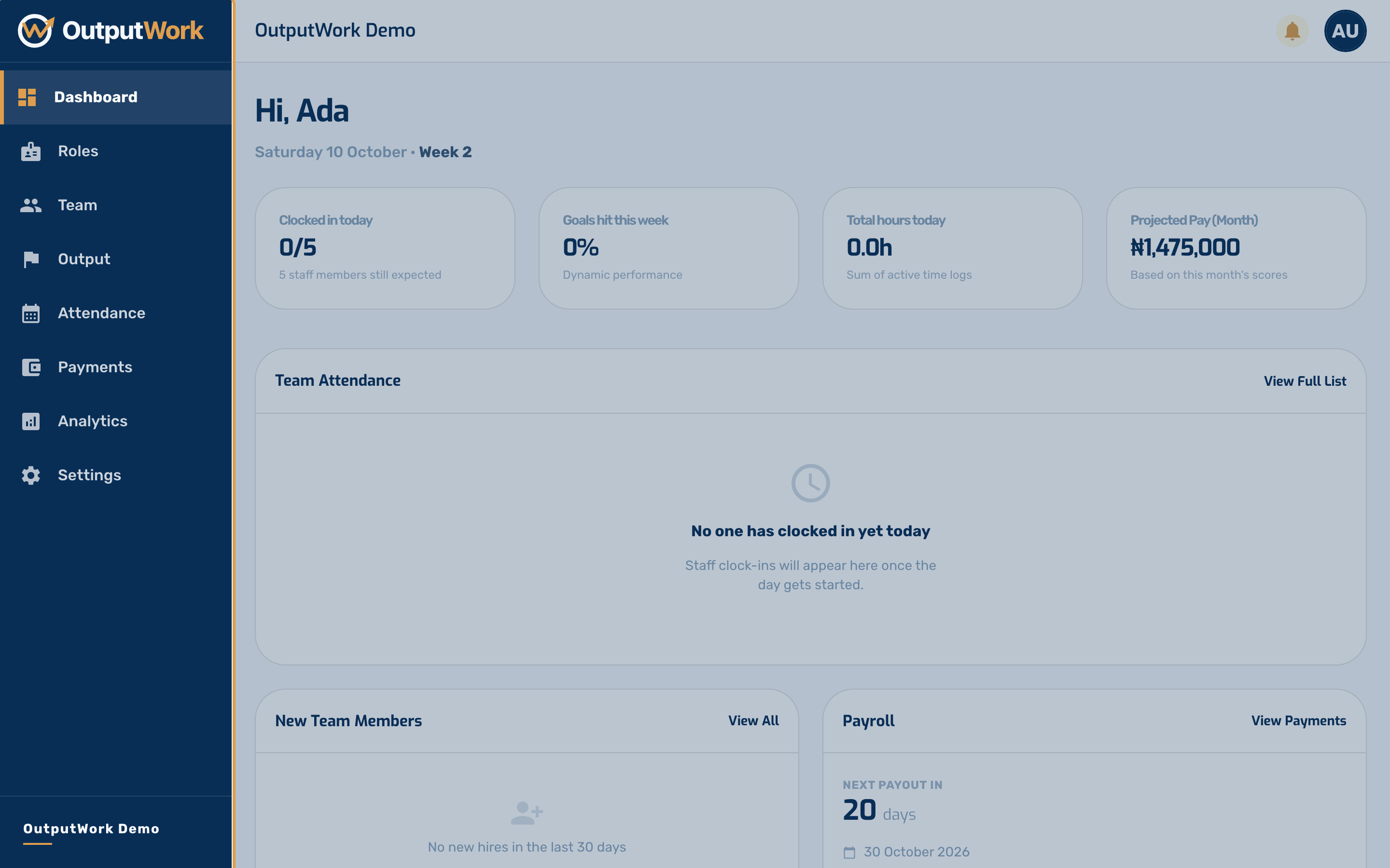 Everything is reachable from the sidebar, and it is worth knowing what each one is for: