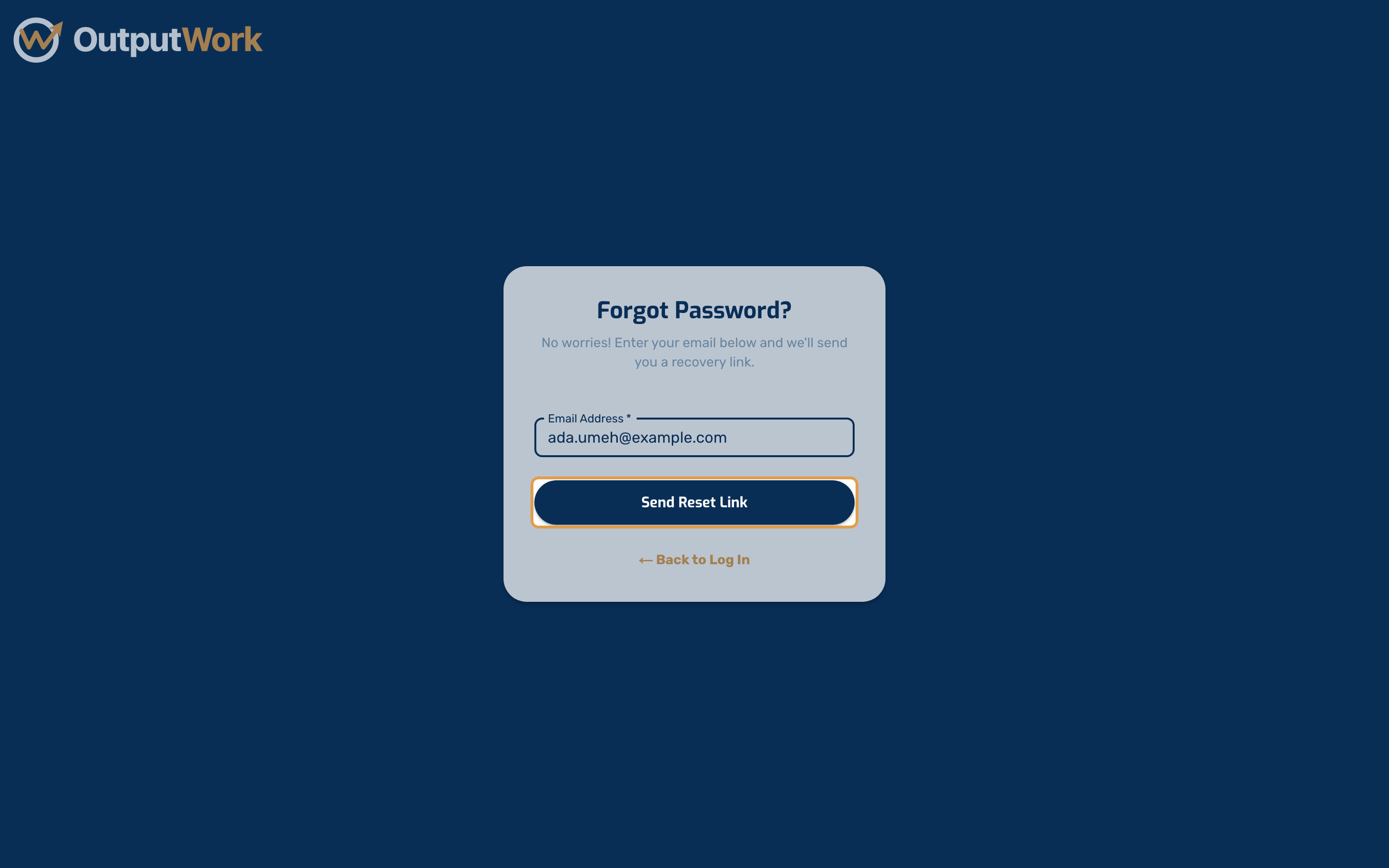 Check your inbox and follow the link. It opens a page where you choose a new password — after that, sign in with the new one.