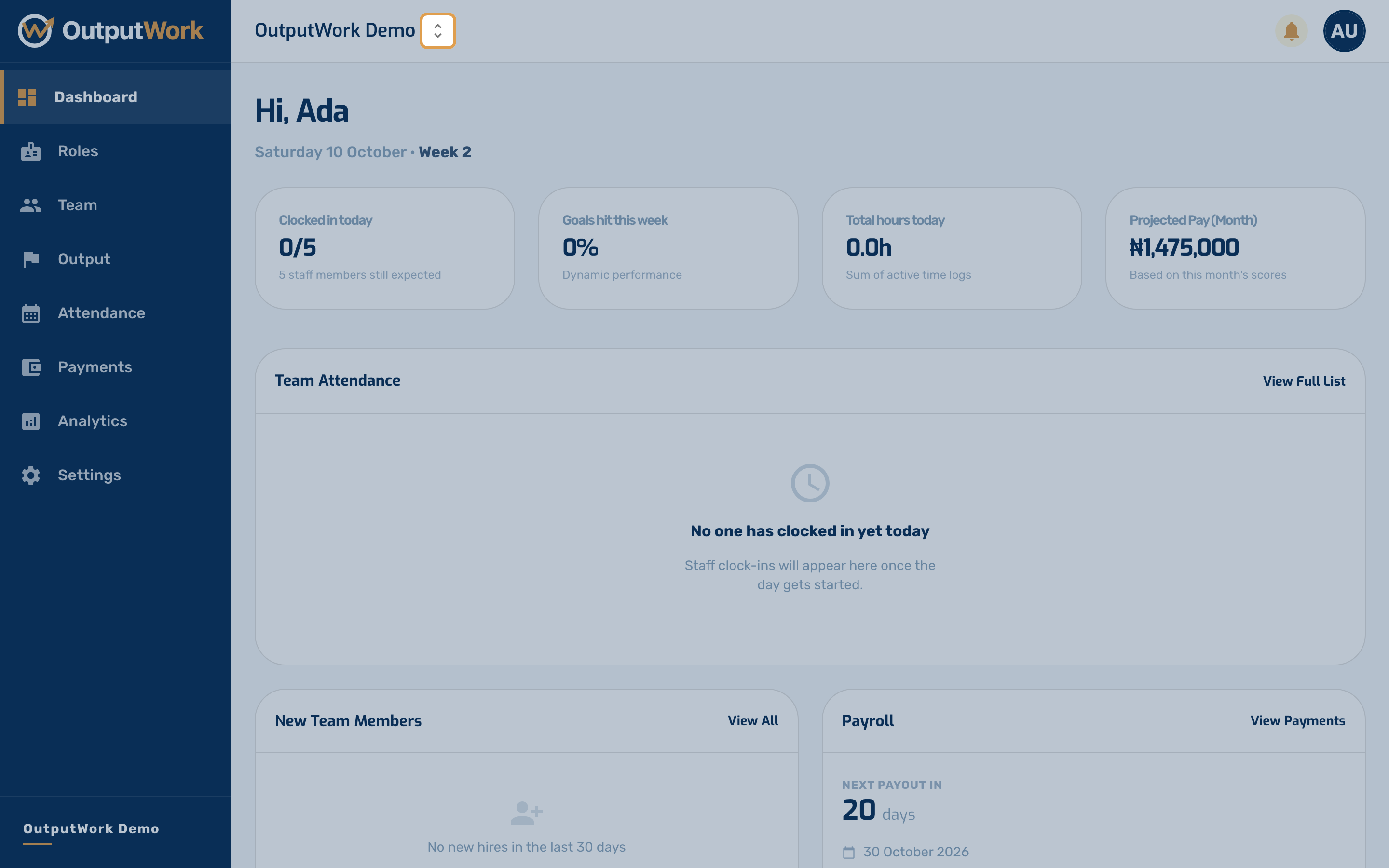 You can belong to more than one company on OutputWork with the same sign-in: if you run two businesses, say, or another company invites you. You sign in once, with the same email and password, for all